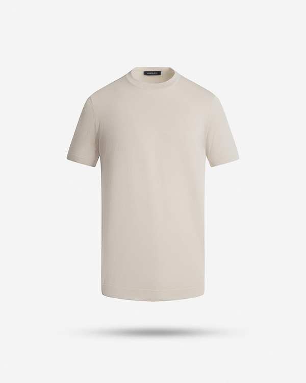 تی شرت یقه گرد Knit کروم