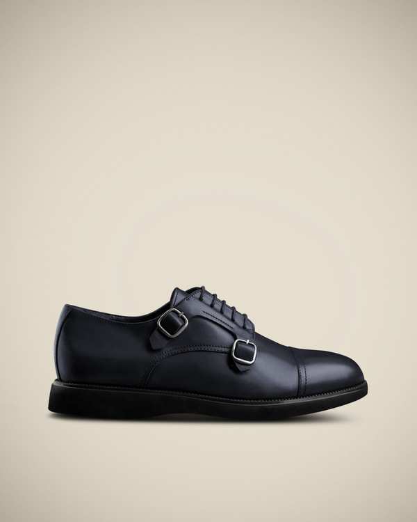 کفش چرم Monk Strap کروم