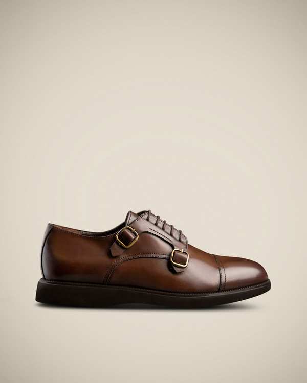 کفش چرم Monk Strap کروم