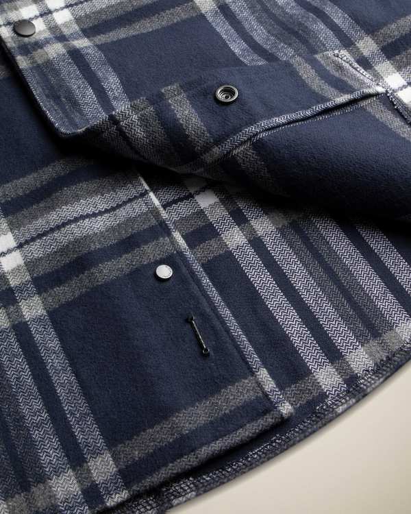 پیراهن چهارخانه Wool کروم - تصویر 9