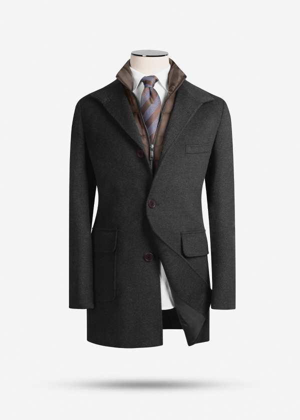 پالتو ژیله دار پشمی 2220208 کروم