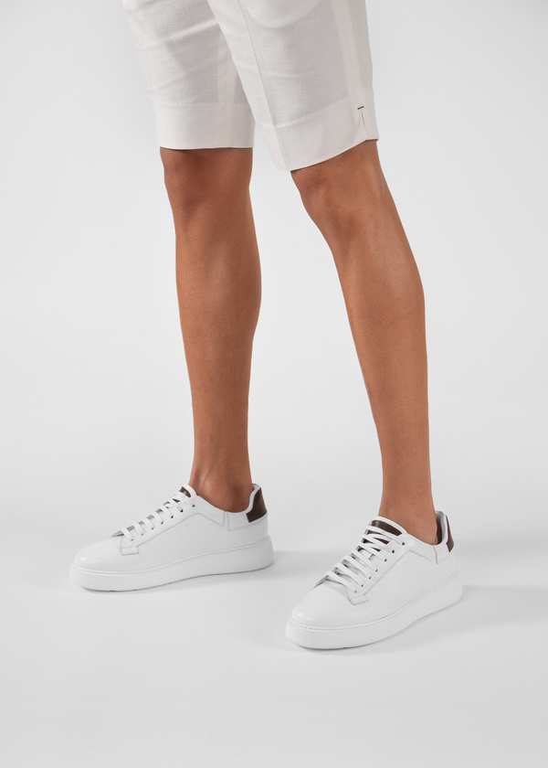 کفش چرم مردانه Sneakers کروم
