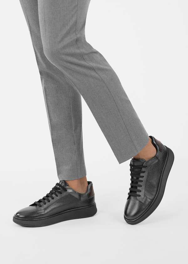 کفش چرم مردانه Sneakers کروم