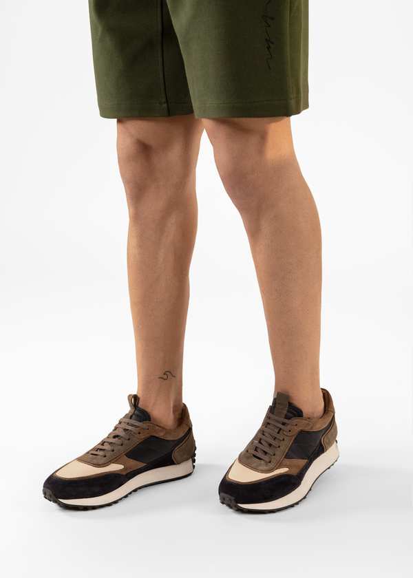 کفش چرم و جیر کروم Sneakers