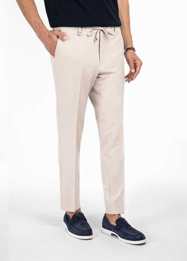 شلوار کتان کمربندی کروم