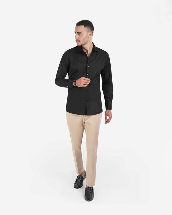 پیراهن مردانه 100% کتان 2320109 کروم