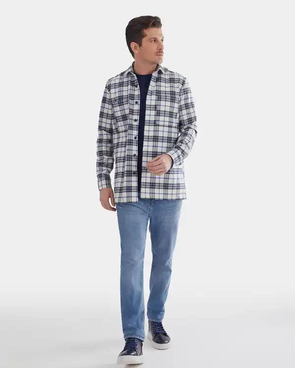 پیراهن چهارخانه Wool کروم