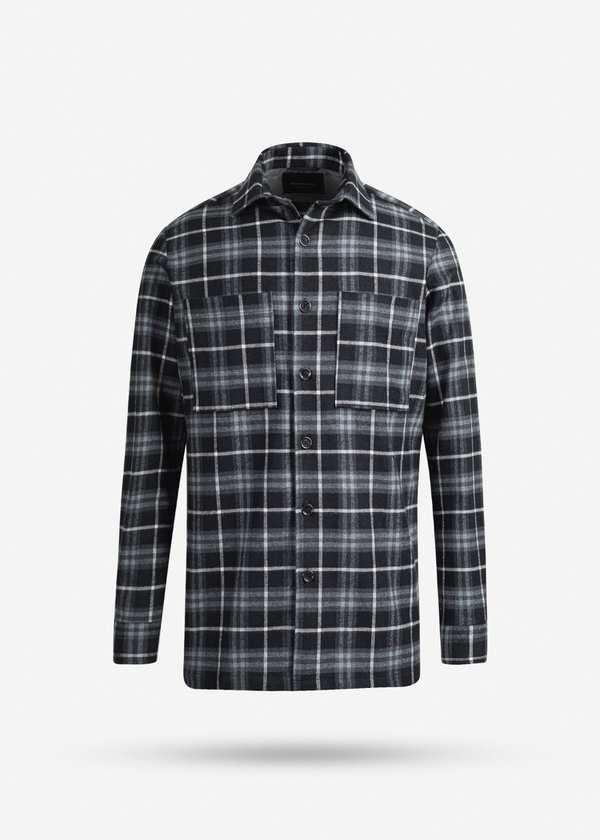 پیراهن چهارخانه Wool کروم