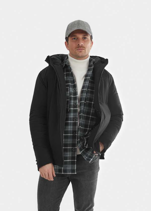 کاپشن کلاه دار 2320713 کروم