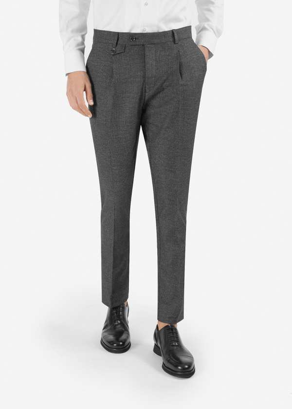 شلوار پارچه ای چهار خانه 2322502 کروم