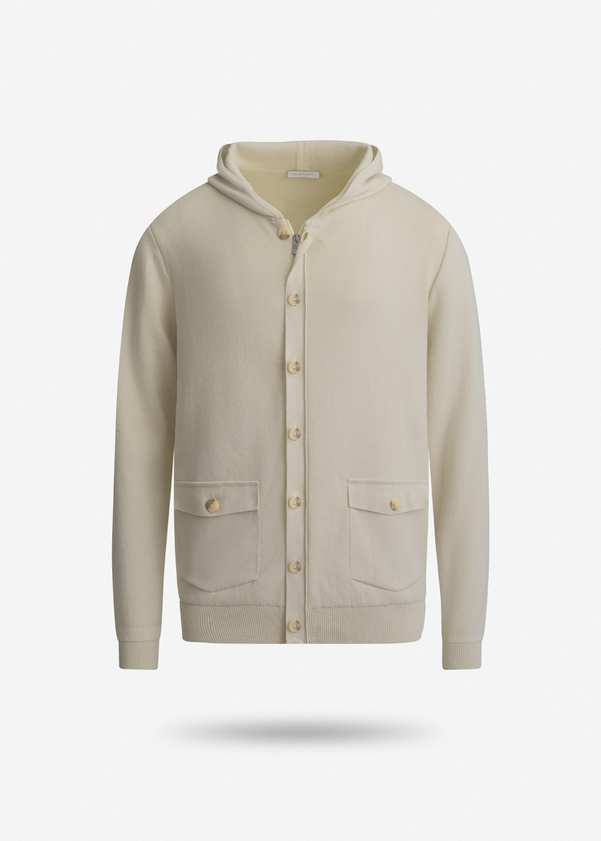 سوییشرت کلاه دار knit کروم