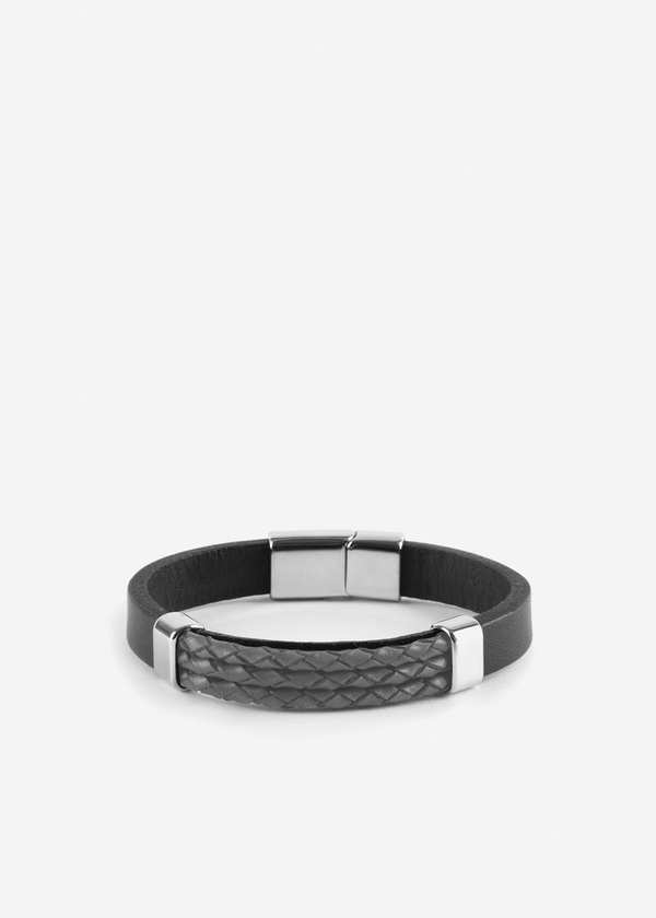 دستبند چرم 2411936 کروم