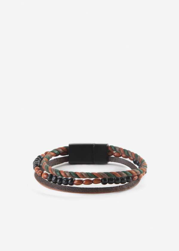 دستبند چرم 2411944 کروم