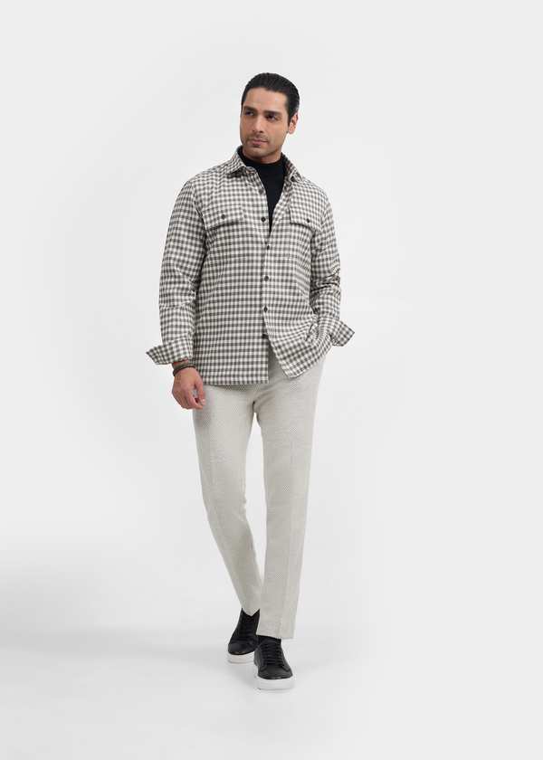 پیراهن چهارخانه 2420103 کروم