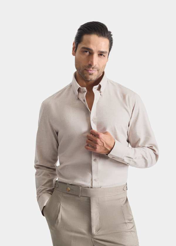 پیراهن یقه دکمه دار 2420115 کروم