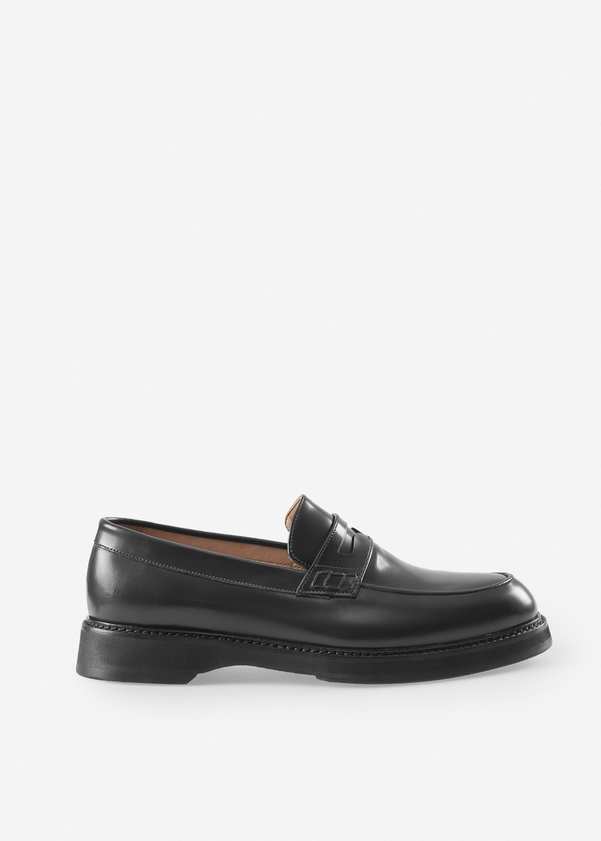 کالج چرم Loafer کروم