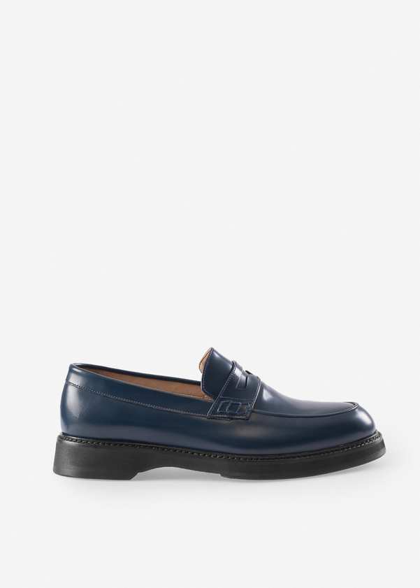 کالج چرم Loafer کروم