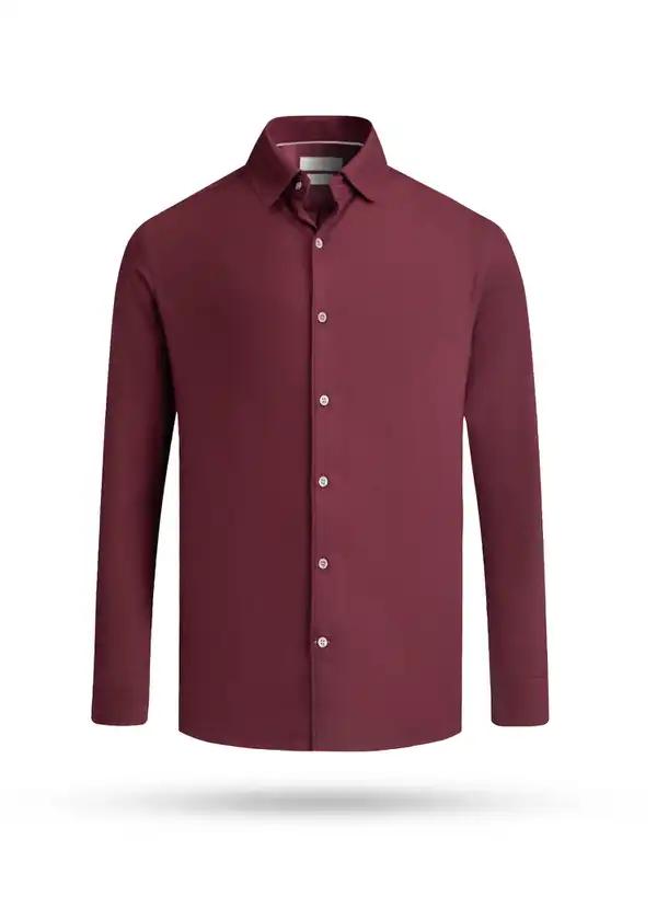 پیراهن مردانه یقه دکمه دار 2520113 کروم