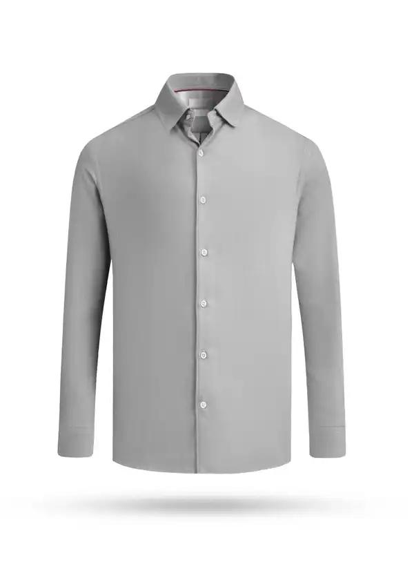 پیراهن مردانه یقه دکمه دار 2520113 کروم