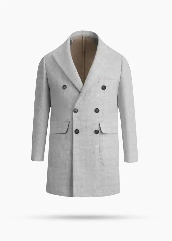 پالتو دبل برست پشمی 2520302 کروم