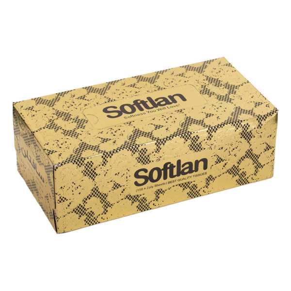 دستمال کاغذی سافتلن دانتل طلایی300برگ