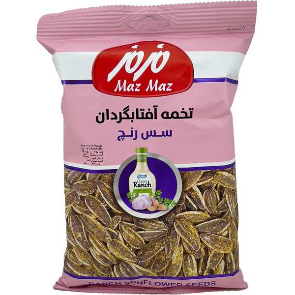 تخمه آفتابگردان با طمع سس رنچ 105 گرمی مزمز