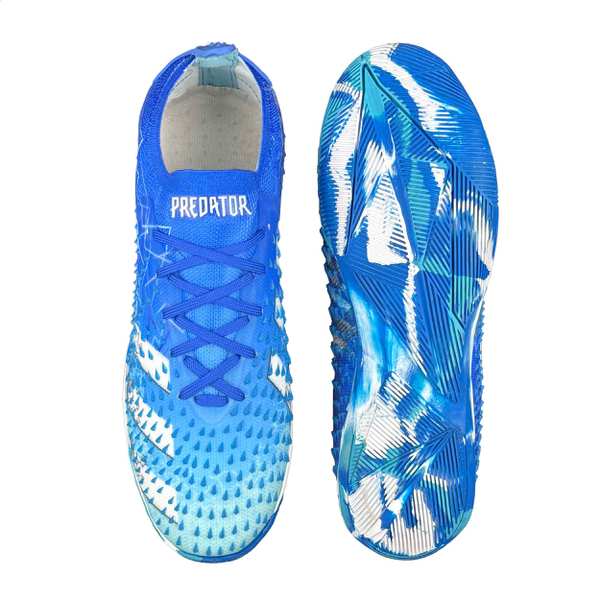 کفش فوتسال آدیداس مردانه تکنیک پلاس مدل Predator کد KASL-114 رنگ آبی - تصویر 4