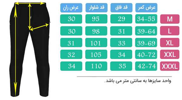 شلوار مردانه مشکی تکنیک پلاس 07 کد SH-132 - تصویر 5
