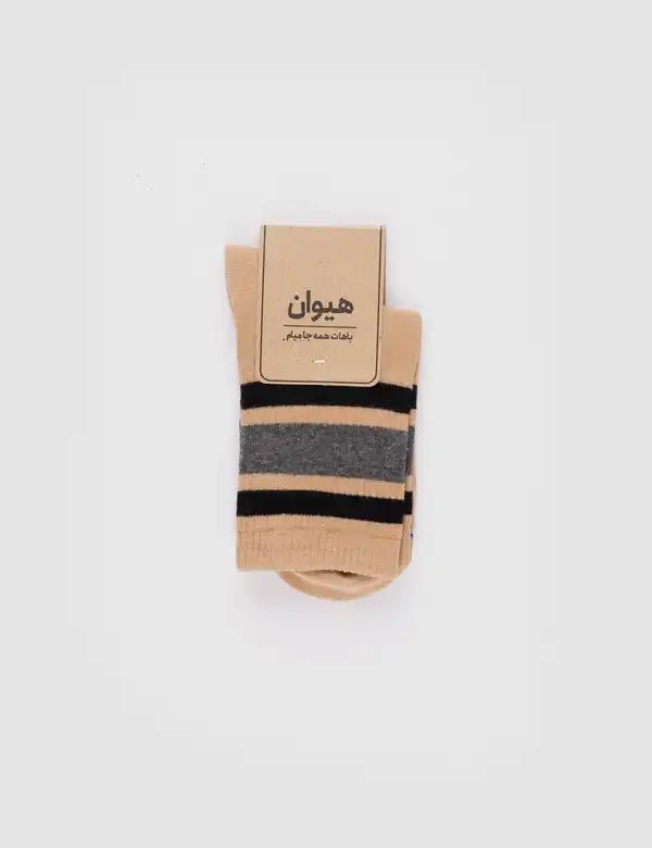 جوراب زنانه ساقدار سه خط تیره هیوان heevan کد 620209
