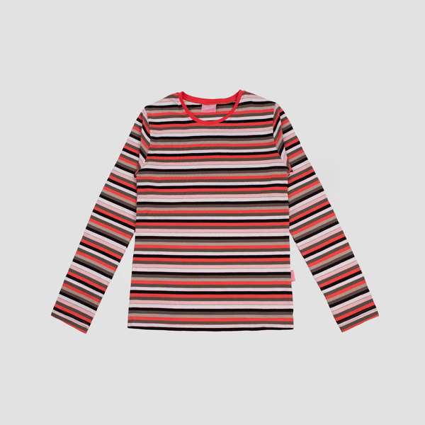 بلوز دخترانه یقه گرد راه راه مرجانی بانی نو