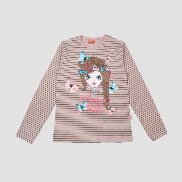 بلوز دخترانه راه راه دختر و پروانه بانی نو