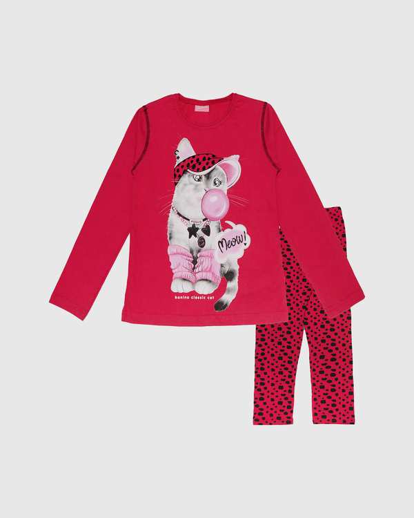 بلوز شلوار گربه آدامسی بانی نو