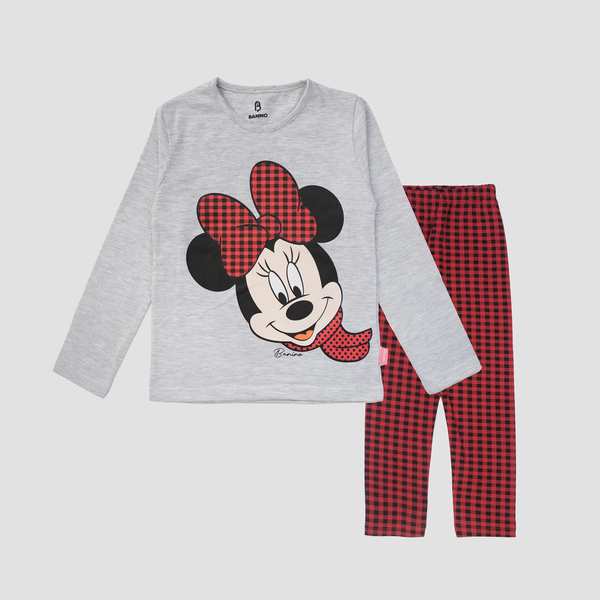 بلوز شلوار چهارخانه mini mouse بانی نو