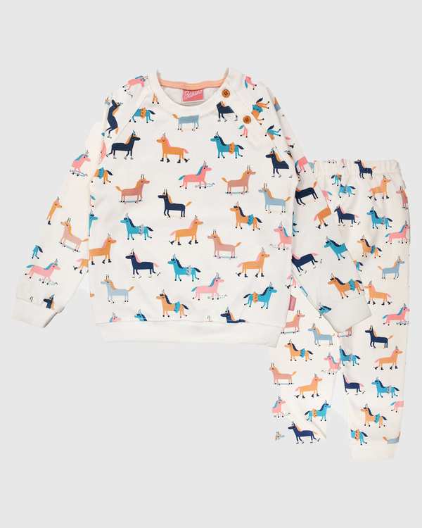 بلوز شلوار ملانژ unicorn بانی نو