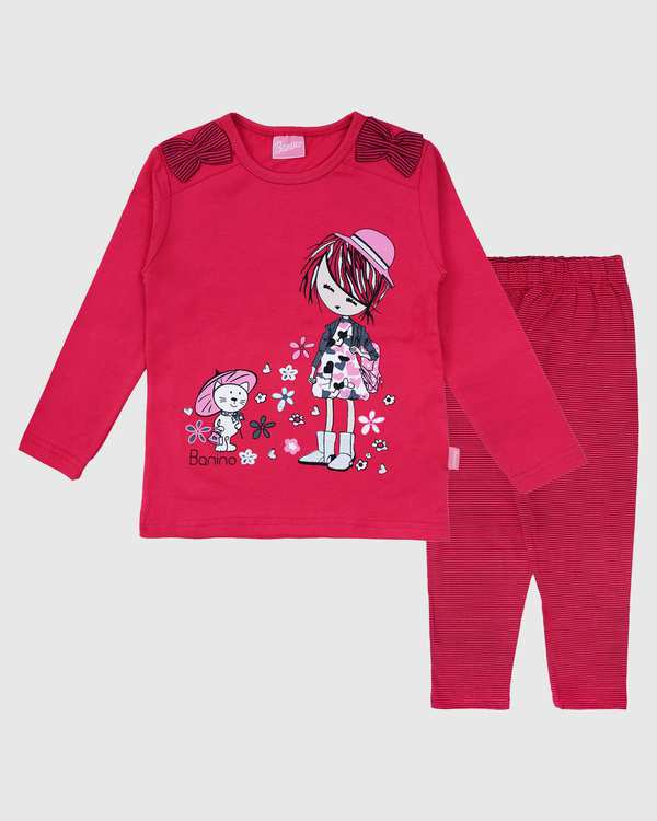 بلوز شلوار دختر و گربه بانی نو