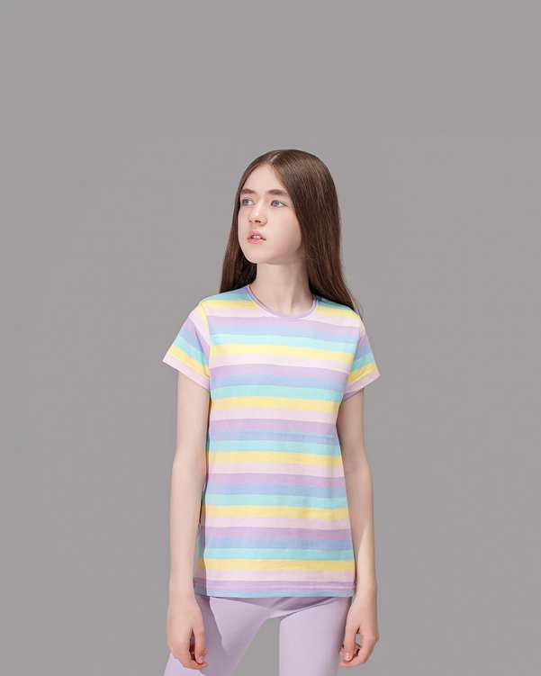 تیشرت دخترانه مدل RAIN BOW بانی نو