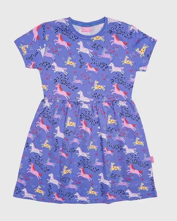 سارافون دخترانه طرح unicorn بنفش بانی نو