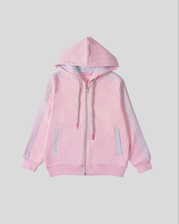 ست سه تکه دخترانه طرح adidas صورتی بانی نو - تصویر 2