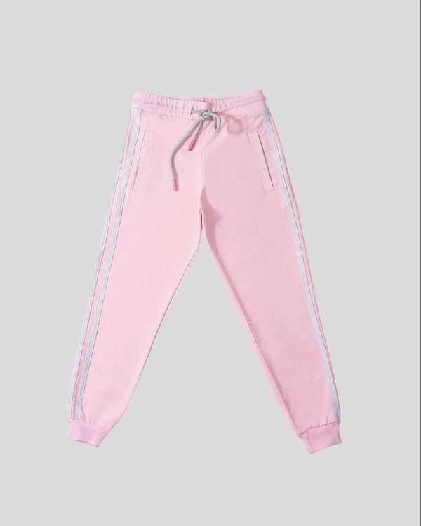 ست سه تکه دخترانه طرح adidas صورتی بانی نو - تصویر 4
