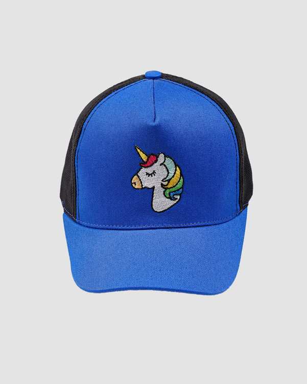 کلاه نقابدار دخترانه مدل UNICORN آبی بانی نو