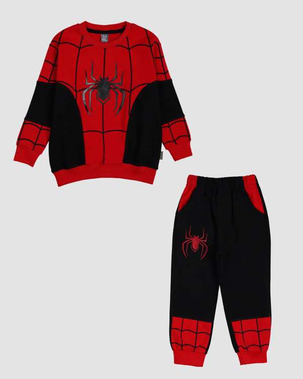 ست بلوز و شلوار پسرانه SPIDER MAN قرمز-مشکی بانی نو