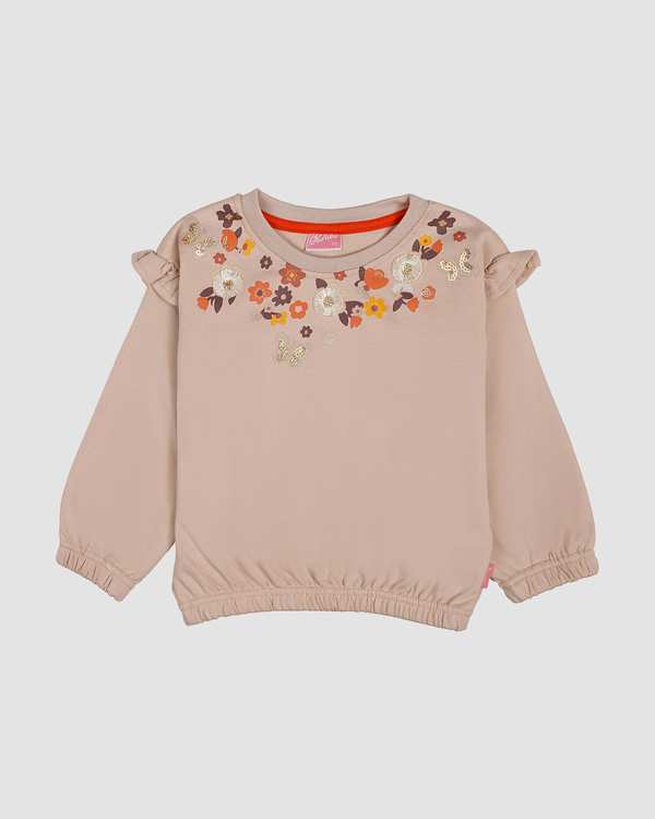 بلوز دخترانه مدل کراپ طرح گل بانی نو