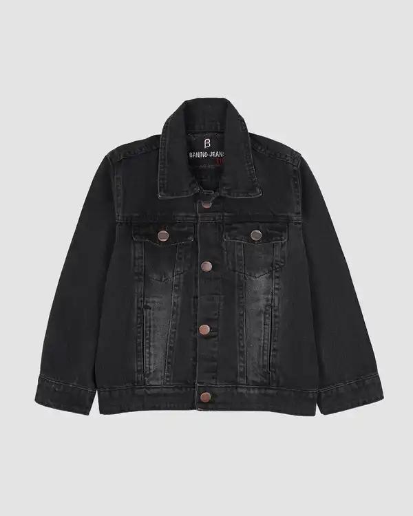 کت جین اسپرت مدل دو جیب ذغالی بانی نو