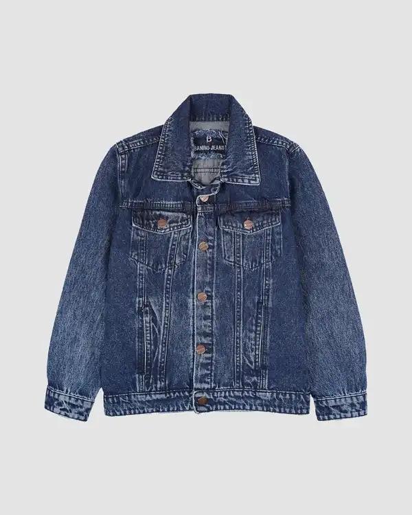 کت جین اسپرت مدل دو جیب سرمه ای بانی نو