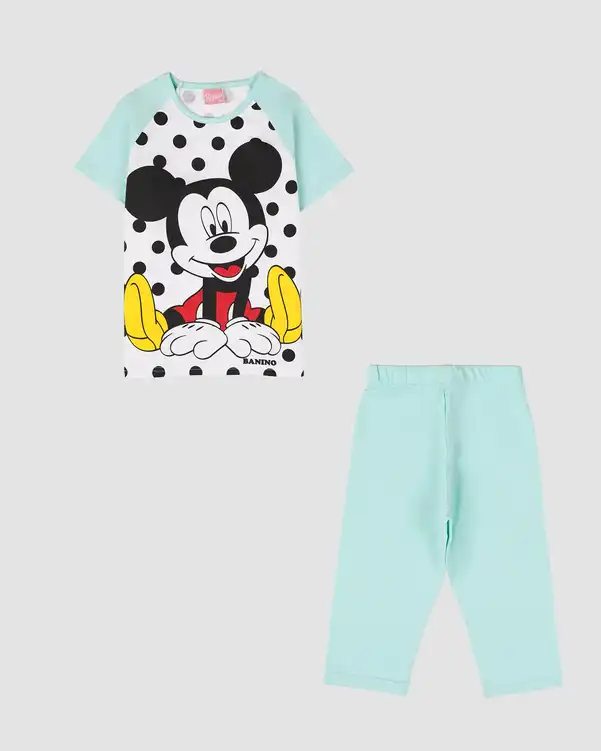 ست تیشرت و شلوارک دخترانه مدل MINNIE خال خالی بانی نو