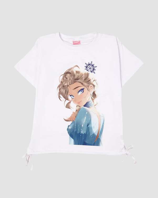 تی شرت دخترانه مدل کراپ طرح ELSA بانی نو