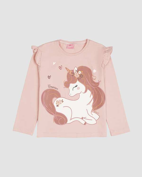 بلوز دخترانه طرح PONY گلهی بانی نو