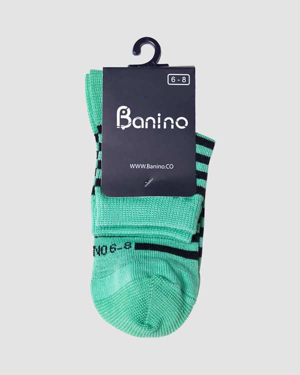 جوراب نیم ساق راه راه سبز بانی نو
