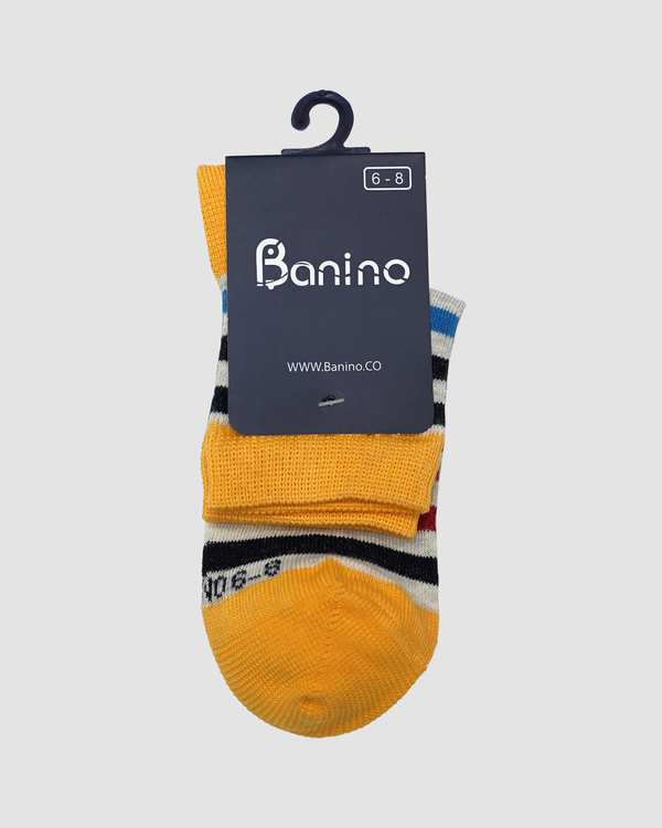 جوراب نیم ساق راه راه رنگی بانی نو