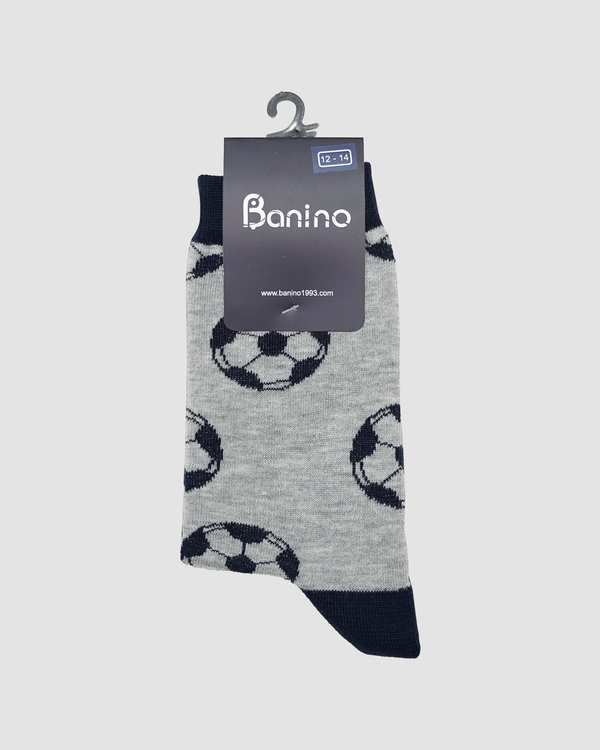 جوراب طرح توپ طوسی سرمه ای بانی نو